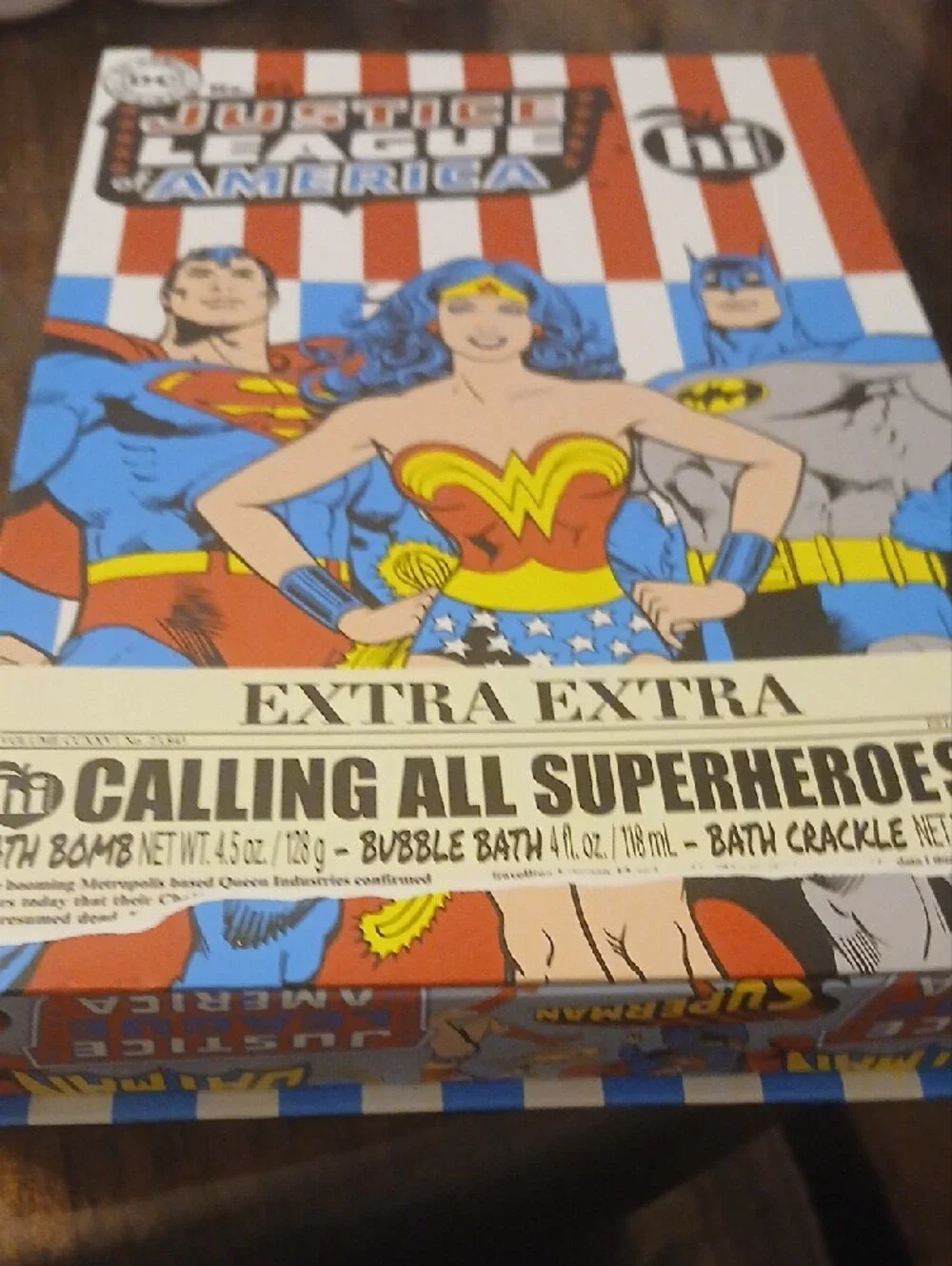 DC Justice League of America Bath Set - Red, Blue, Yellow